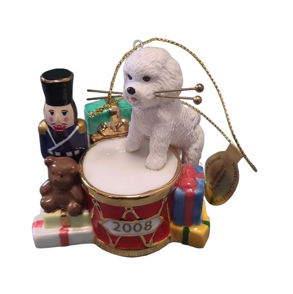Danbury Mint Holiday Christmas Dinner Danbury Mint 208 Bichon Frise